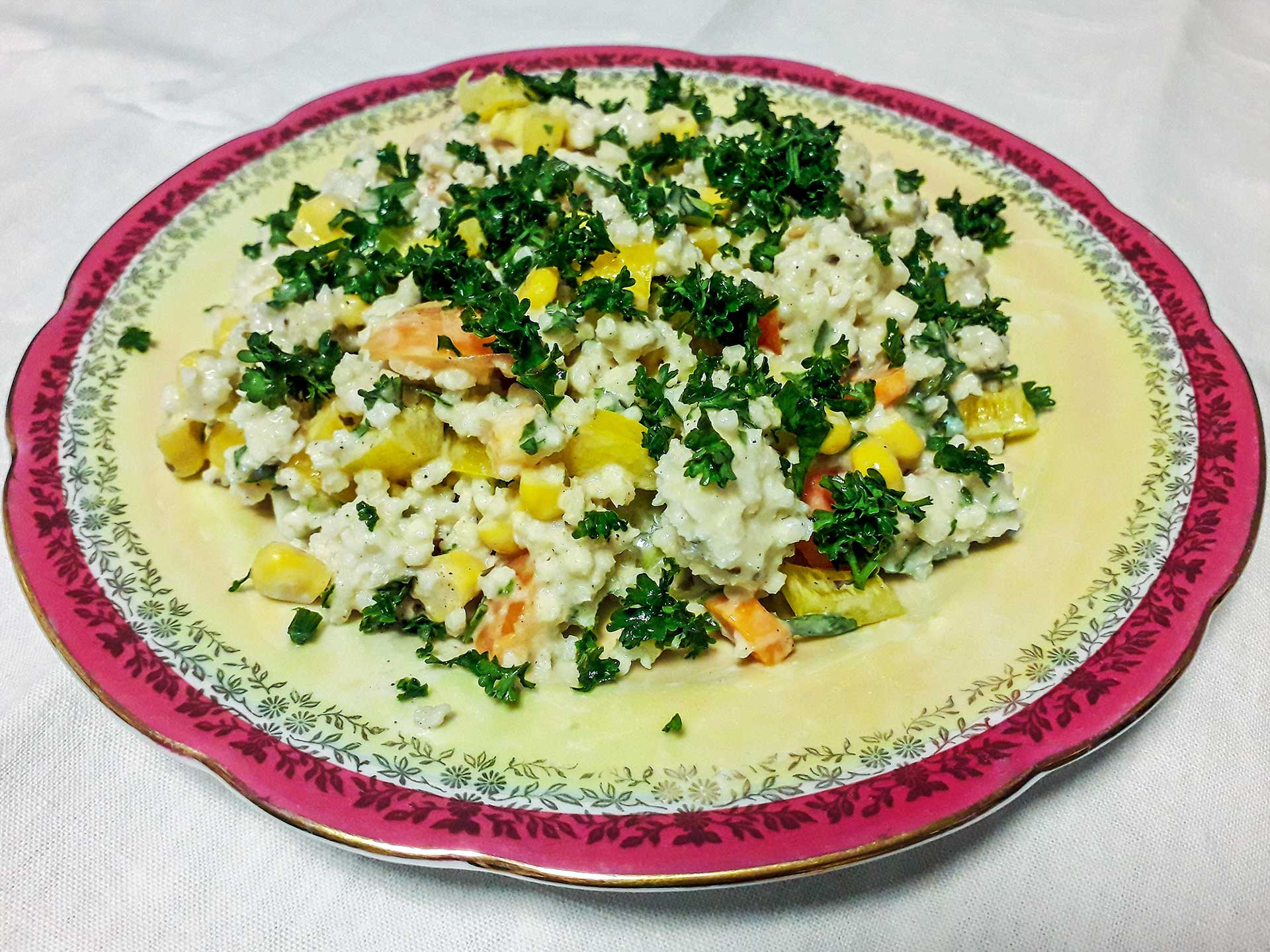 Gemüse-Hirse Salat mit Kidneybohnen - Burtschützer Hof