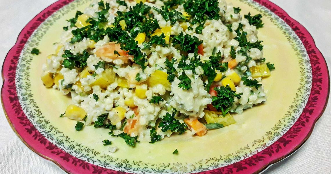 Gemuese-Hirse-Salat-mit-Kidneybohnen